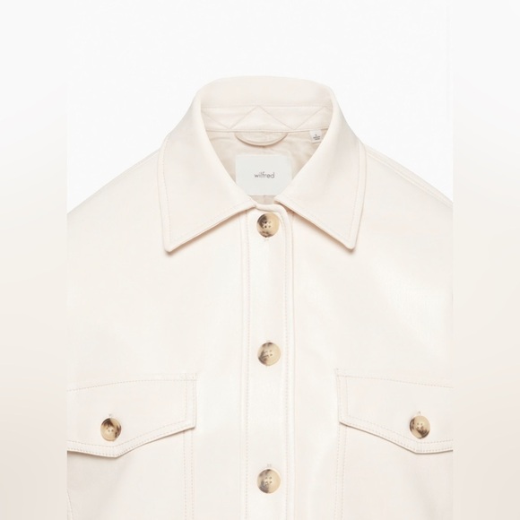 NWT Wilfred Autumn Shirt Jacket Vegan Leather colour Birch size L - Picture 10 of 12